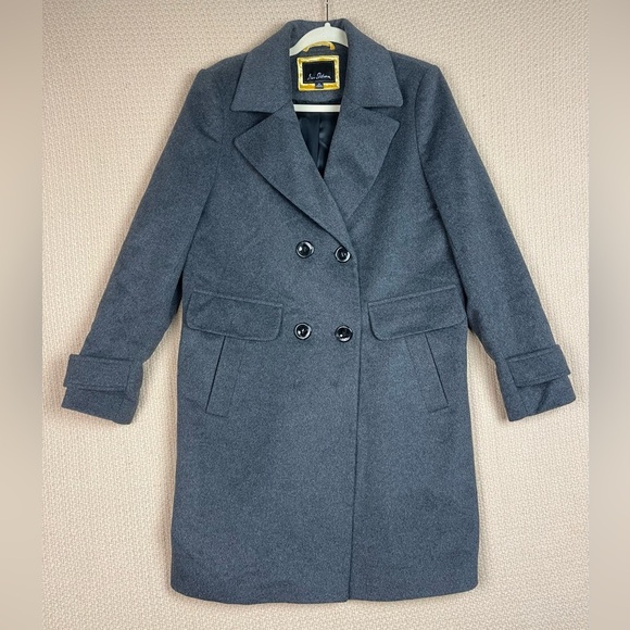Sam Edelman Gray Pea Coat Classic Double-Breasted Style Size 12 - Picture 1 of 7